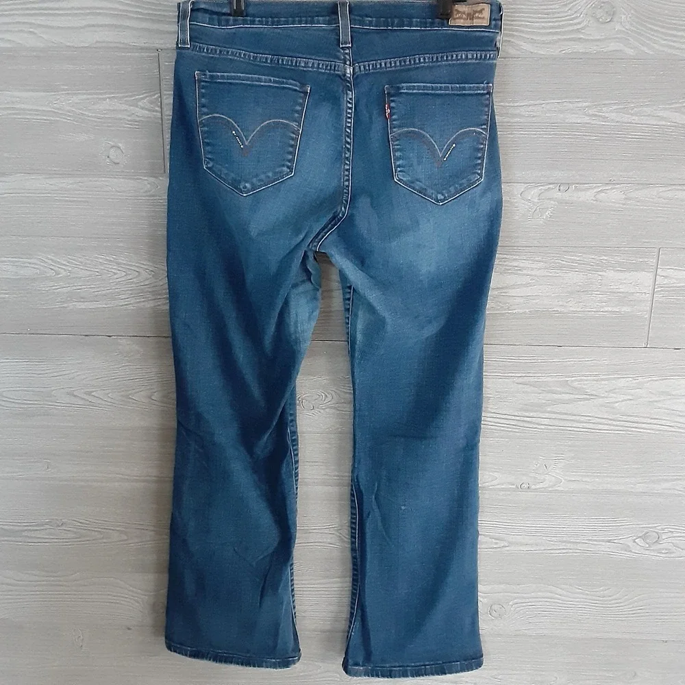 Levis 529 Curvy Bootcut Jeans Womens Medium Wash Blue Denim Pants Sz 16 - Picture 2 of 15